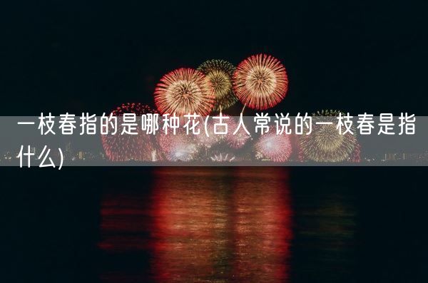 一枝春指的是哪种花(古人常说的一枝春是指什么)(图1) 一枝春指的是哪种花(古人常说的一枝春是指什么)(图1)