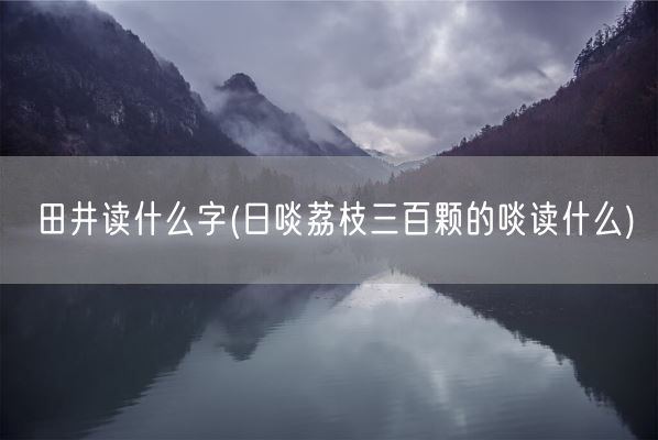 田井读什么字(日啖荔枝三百颗的啖读什么)(图1) 田井读什么字(日啖荔枝三百颗的啖读什么)(图1)