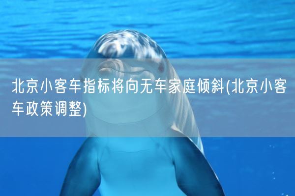 北京小客车指标将向无车家庭倾斜(北京小客车政策调整)(图1) 北京小客车指标将向无车家庭倾斜(北京小客车政策调整)(图1)