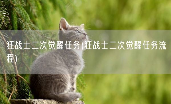 狂战士二次觉醒任务(狂战士二次觉醒任务流程)(图1) 狂战士二次觉醒任务(狂战士二次觉醒任务流程)(图1)