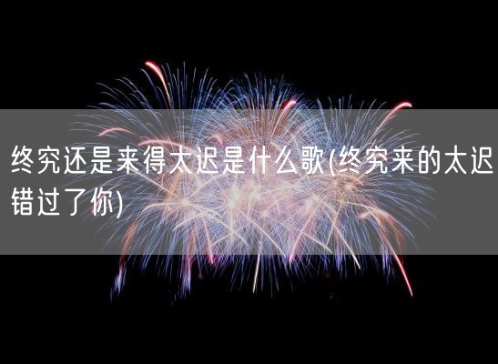 终究还是来得太迟是什么歌(终究来的太迟错过了你)(图1) 终究还是来得太迟是什么歌(终究来的太迟错过了你)(图1)