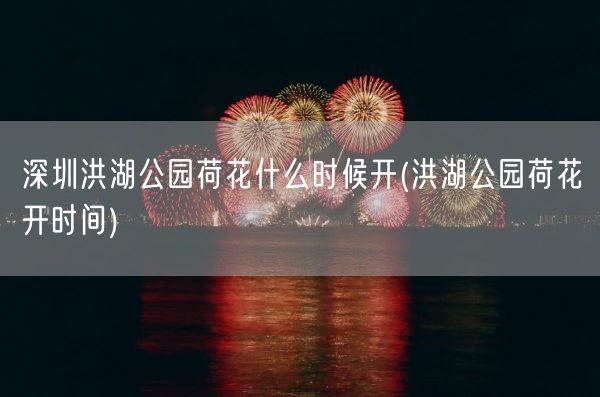 深圳洪湖公园荷花什么时候开(洪湖公园荷花开时间)(图1)