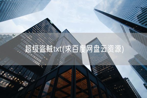 超级盗贼txt(求百度网盘云资源)(图1)