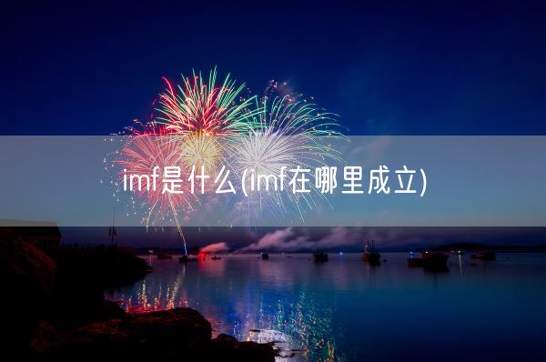 imf是什么(imf在哪里成立)(图1)