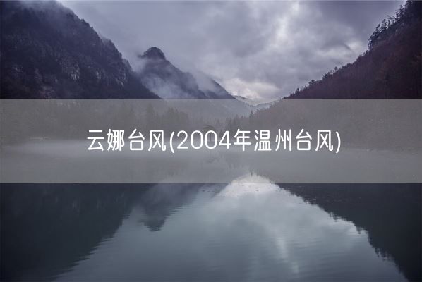 云娜台风(2004年温州台风)(图1)