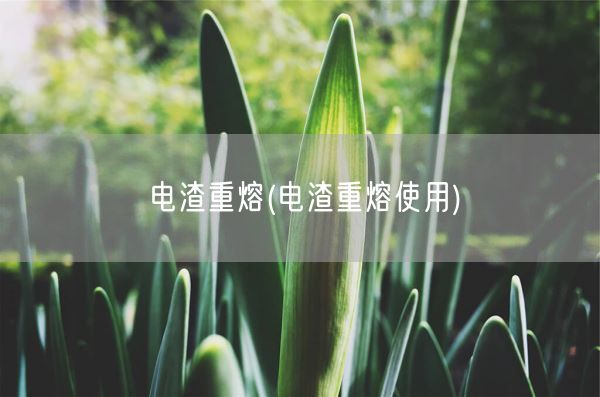 电渣重熔(电渣重熔使用)(图1)