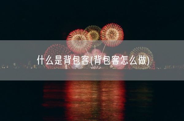 什么是背包客(背包客怎么做)(图1)