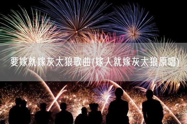 要嫁就嫁灰太狼歌曲(嫁人就嫁灰太狼原唱)(图1)