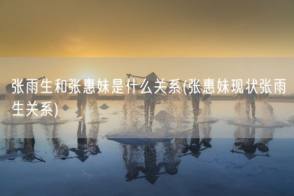 张雨生和张惠妹是什么关系(张惠妹现状张雨生关系)(图1)