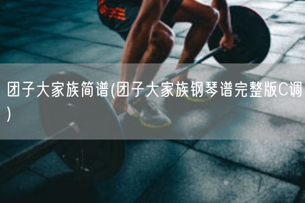 团子大家族简谱(团子大家族钢琴谱完整版C调)(图1)