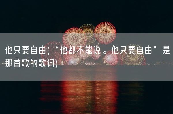 他只要自由(“他都不能说。他只要自由”是那首歌的歌词)(图1)