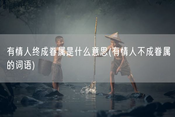 有情人终成眷属是什么意思(有情人不成眷属的词语)(图1)