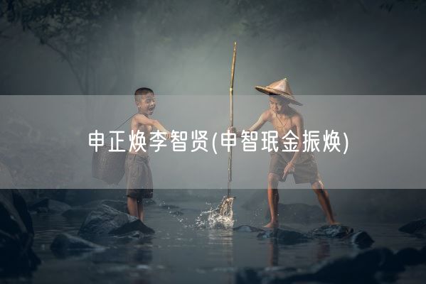 申正焕李智贤(申智珉金振焕)(图1)