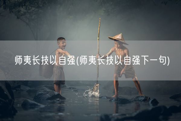 师夷长技以自强(师夷长技以自强下一句)(图1)