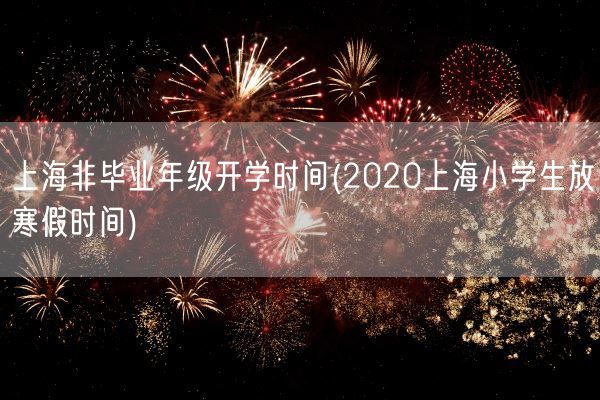 上海非毕业年级开学时间(2020上海小学生放寒假时间)(图1)