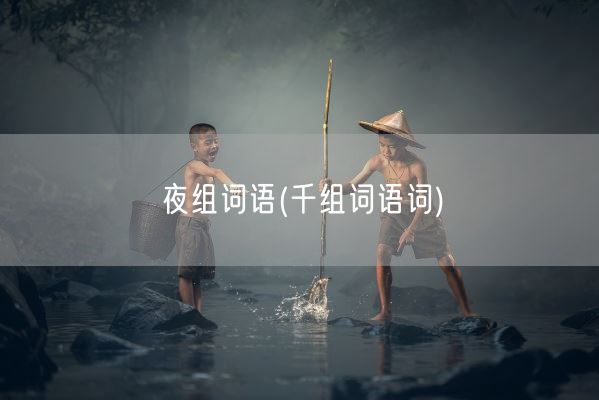 夜组词语(千组词语词)(图1)