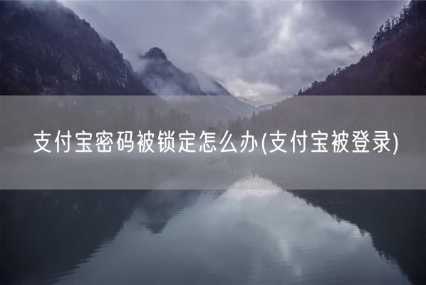 支付宝密码被锁定怎么办(支付宝被登录)(图1)