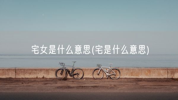 宅女是什么意思(宅是什么意思)(图1)