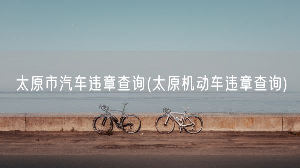 太原市汽车违章查询(太原机动车违章查询)(图1)