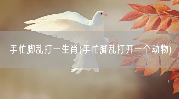 手忙脚乱打一生肖(手忙脚乱打开一个动物)(图1)