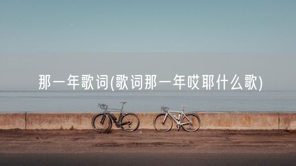 那一年歌词(歌词那一年哎耶什么歌)(图1) 那一年歌词(歌词那一年哎耶什么歌)(图1)