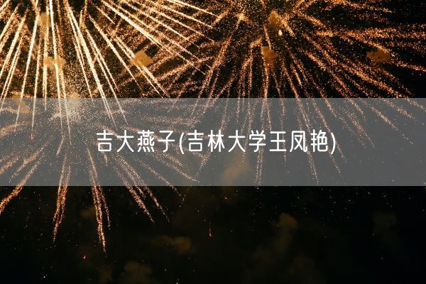 吉大燕子(吉林大学王凤艳)(图1)