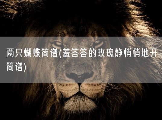 两只蝴蝶简谱(羞答答的玫瑰静悄悄地开简谱)(图1)