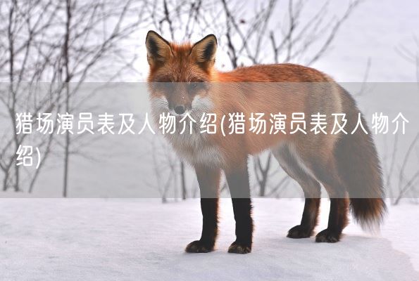 猎场演员表及人物介绍(猎场演员表及人物介绍)(图1)