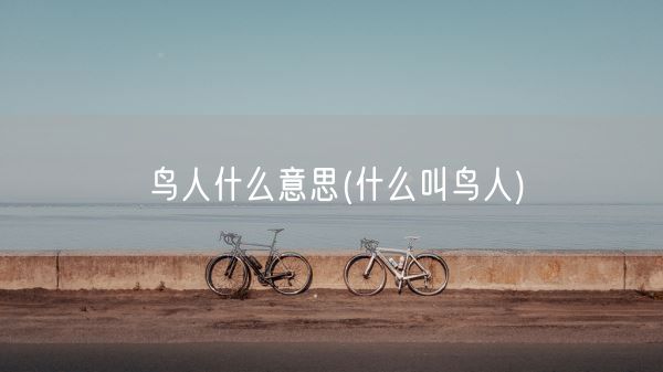 鸟人什么意思(什么叫鸟人)(图1) 鸟人什么意思(什么叫鸟人)(图1)