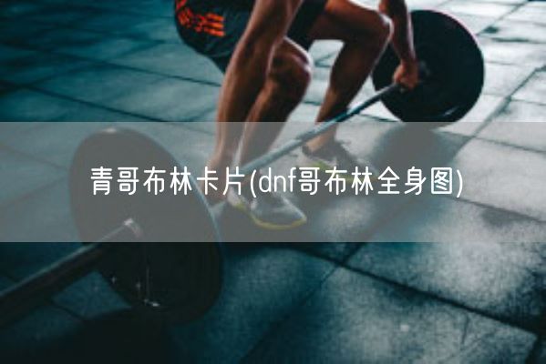 青哥布林卡片(dnf哥布林全身图)(图1)