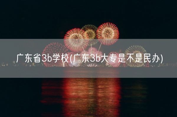 广东省3b学校(广东3b大专是不是民办)(图1) 广东省3b学校(广东3b大专是不是民办)(图1)