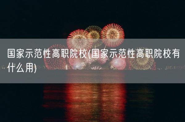 国家示范性高职院校(国家示范性高职院校有什么用)(图1)