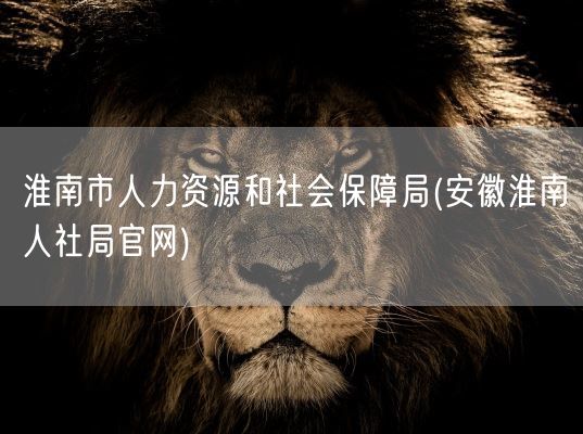 淮南市人力资源和社会保障局(安徽淮南人社局官网)(图1)