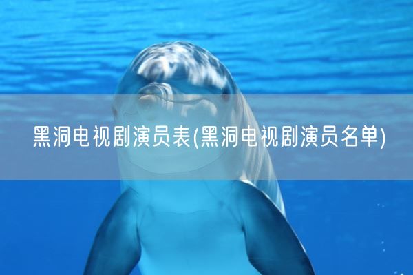 黑洞电视剧演员表(黑洞电视剧演员名单)(图1)