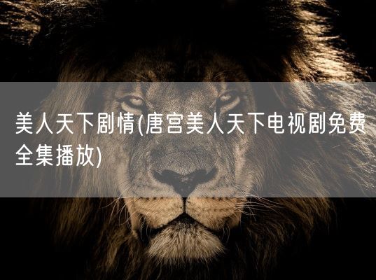 美人天下剧情(唐宫美人天下电视剧免费全集播放)(图1)