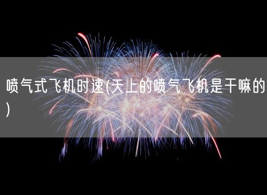 喷气式飞机时速(天上的喷气飞机是干嘛的)(图1)