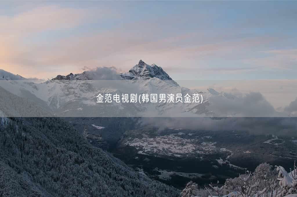 金范电视剧(韩国男演员金范)(图1) 金范电视剧(韩国男演员金范)(图1)