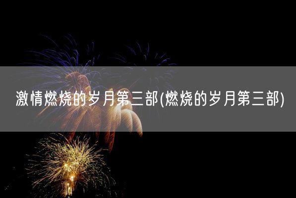 **燃烧的岁月第三部(燃烧的岁月第三部)(图1) **燃烧的岁月第三部(燃烧的岁月第三部)(图1)