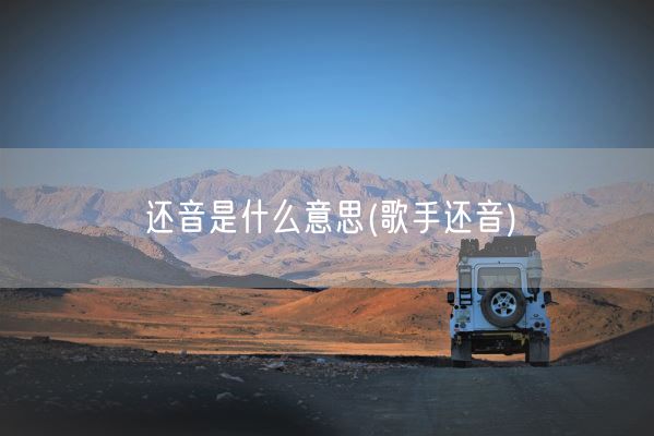 还音是什么意思(歌手还音)(图1) 还音是什么意思(歌手还音)(图1)