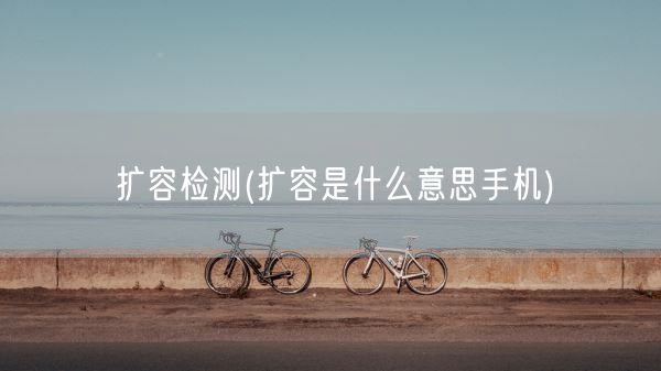 扩容检测(扩容是什么意思手机)(图1) 扩容检测(扩容是什么意思手机)(图1)