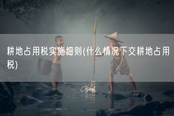 耕地占用税实施细则(什么情况下交耕地占用税)(图1)