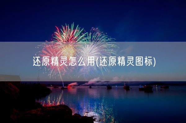 还原精灵怎么用(还原精灵图标)(图1)