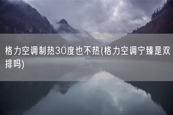 格力空调制热30度也不热(格力空调宁臻是双排吗)(图1) 格力空调制热30度也不热(格力空调宁臻是双排吗)(图1)