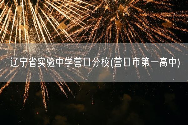 辽宁省实验中学营口分校(营口市第一高中)(图1)