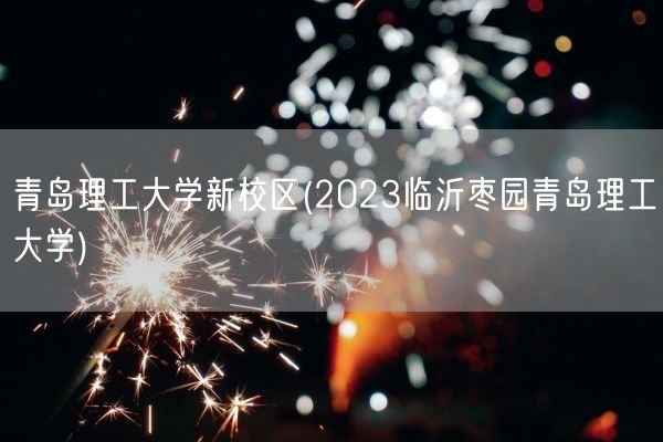 青岛理工大学新校区(2023临沂枣园青岛理工大学)(图1)