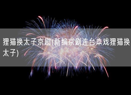 狸猫换太子京剧(新编京剧连台本戏狸猫换太子)(图1)