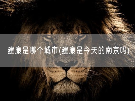 建康是哪个城市(建康是今天的南京吗)(图1)
