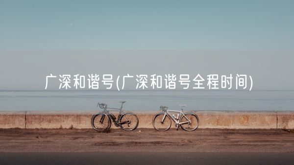广深和谐号(广深和谐号全程时间)(图1)