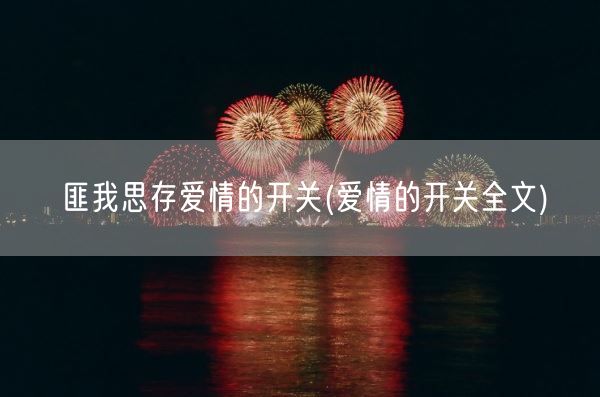 匪我思存爱情的开关(爱情的开关全文)(图1)