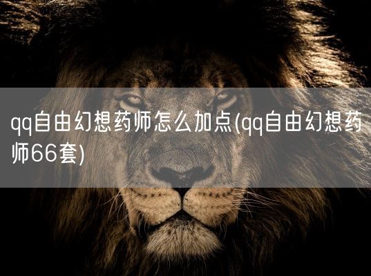 qq自由幻想药师怎么加点(qq自由幻想药师66套)(图1)